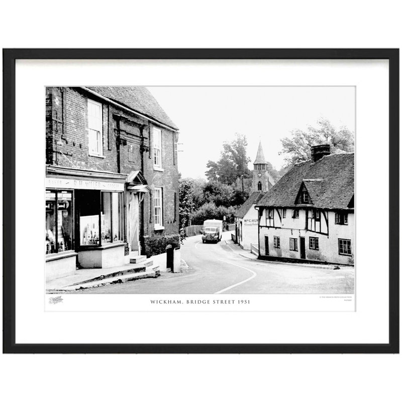 Wickham, Bridge Street 1951 by Francis Frith - Single Picture Frame Print, 45cm H x 60cm W x 2.3cm D