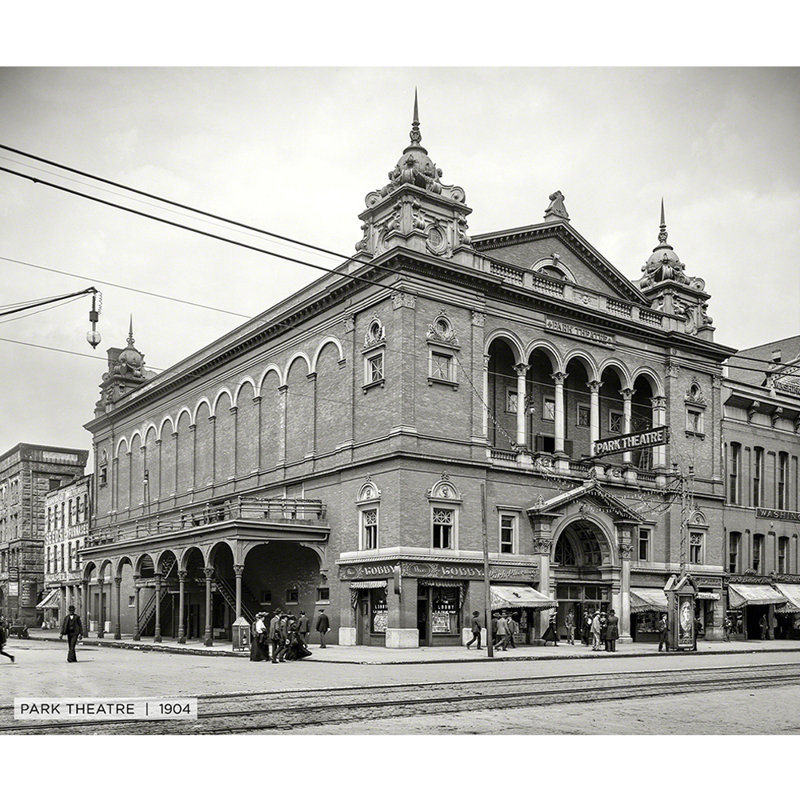 Park Theatre, Indianapolis historique - reproduction de photo sur toile tendue, H 20 po x l 24 po x P 1,5 po