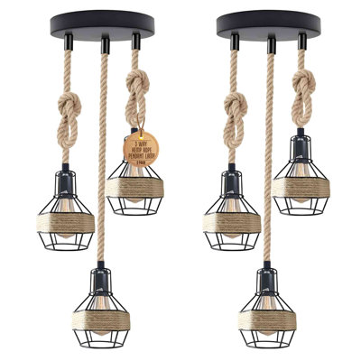 6 - Light Black Kitchen Island Pendant