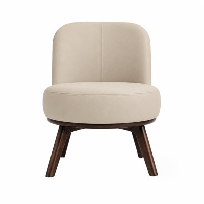 Modern 26.38"W Accent Chair,Wooden Legs