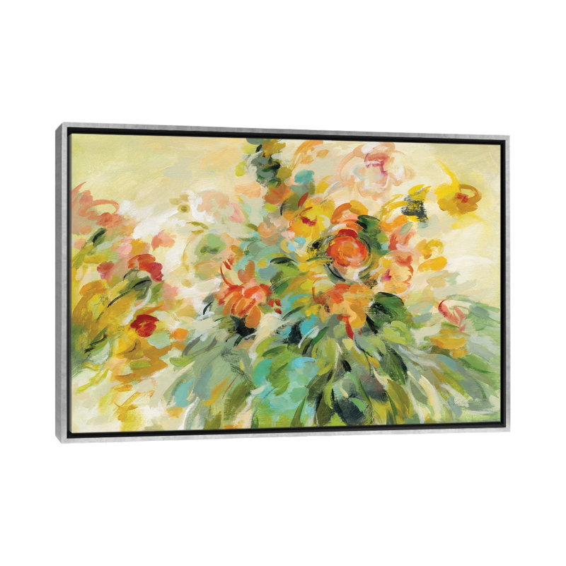 Festive Bouquet par Silvia Vassileva - impression d'art graphique, Pas de tapis, H 32 po x l 48 po x P 1,5 po