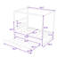 Lit plateforme double à baldaquin en bois avec lit gigogne simple