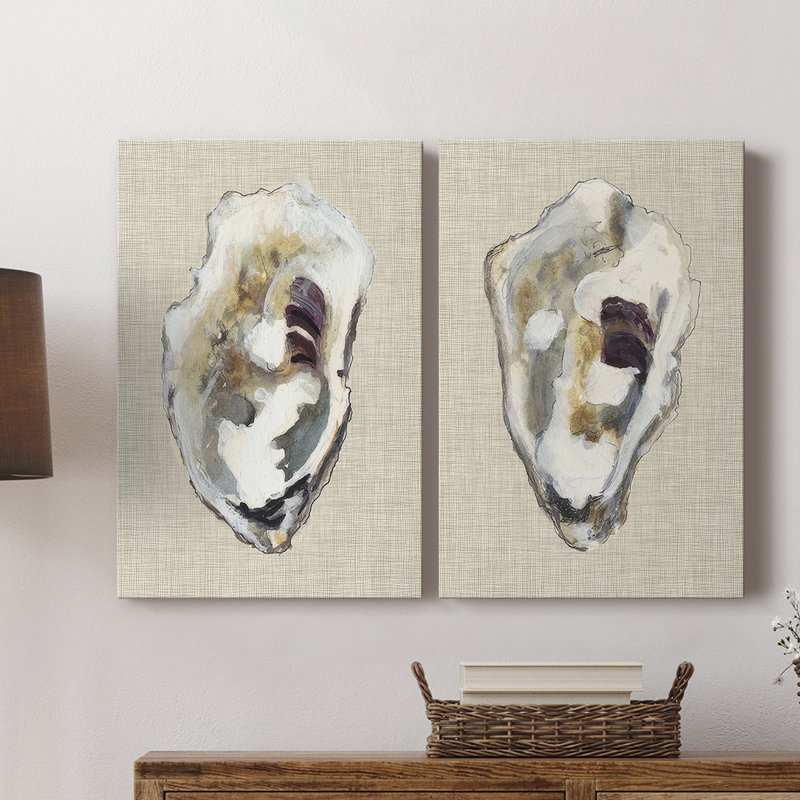 Oyster Shell Study I-Premium Gallery Wrapped Canvas -Ready to Hang, 27" H x 18" W