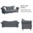 87" Velvet Sofa, Chesterfield Sofa With Rolled Arm And Solid Wood-1195005884
