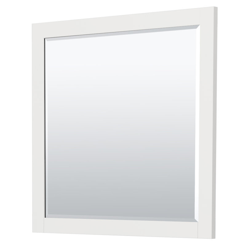 Miranda 36" Freestanding Single Bathroom Vanity with Cultured Marble Top with 34" Mirror, Brushed Gold, White