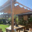 Mauve pergola rétractable d'extérieur 10 pi x 10 pi avec abat-jour de soleil en métal pour abri de jardin pour porche de plage-80695628