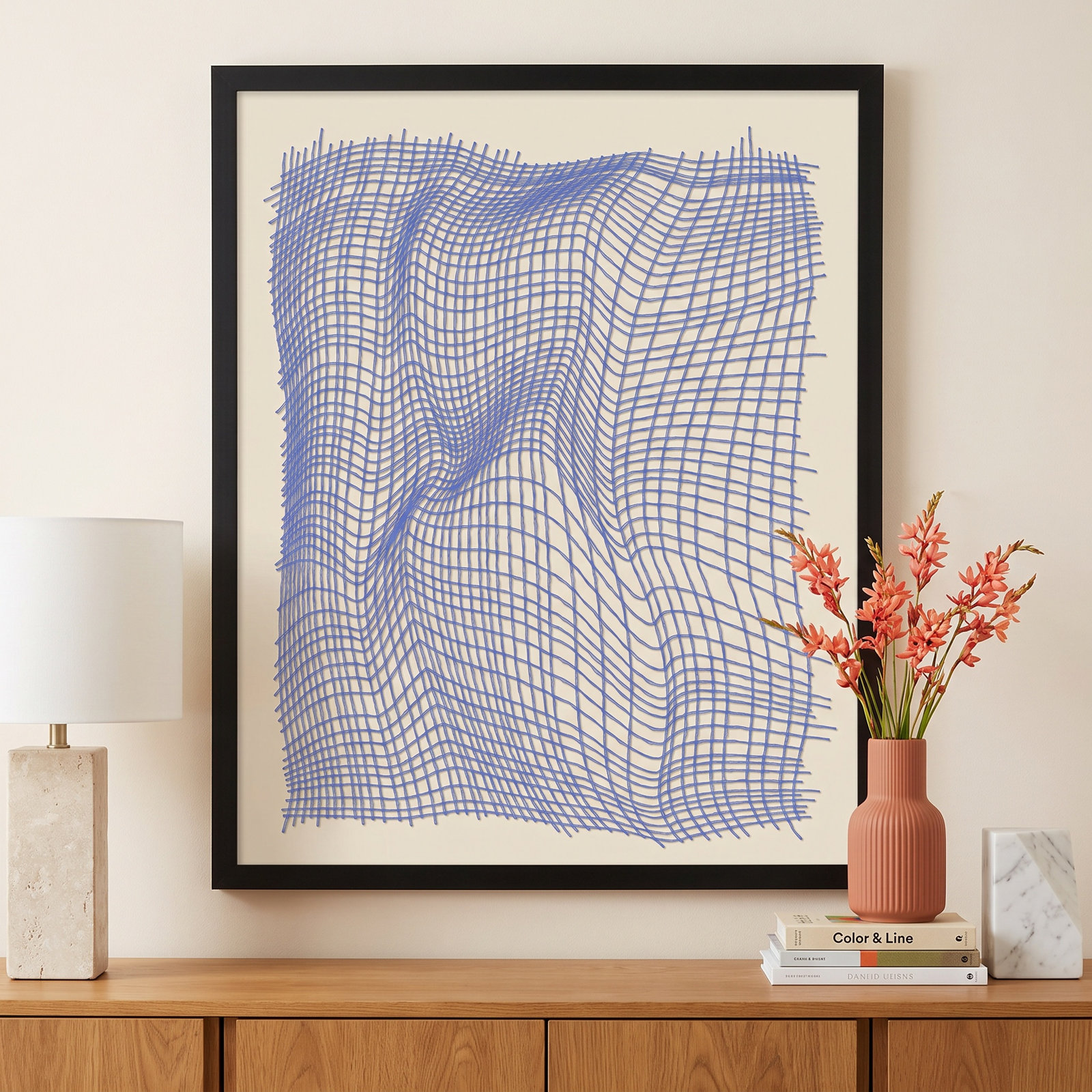 Netting 1 by Jacques Pilon, Black Single Structure Framed Paper, 25" H x 20" W x 1.25" D