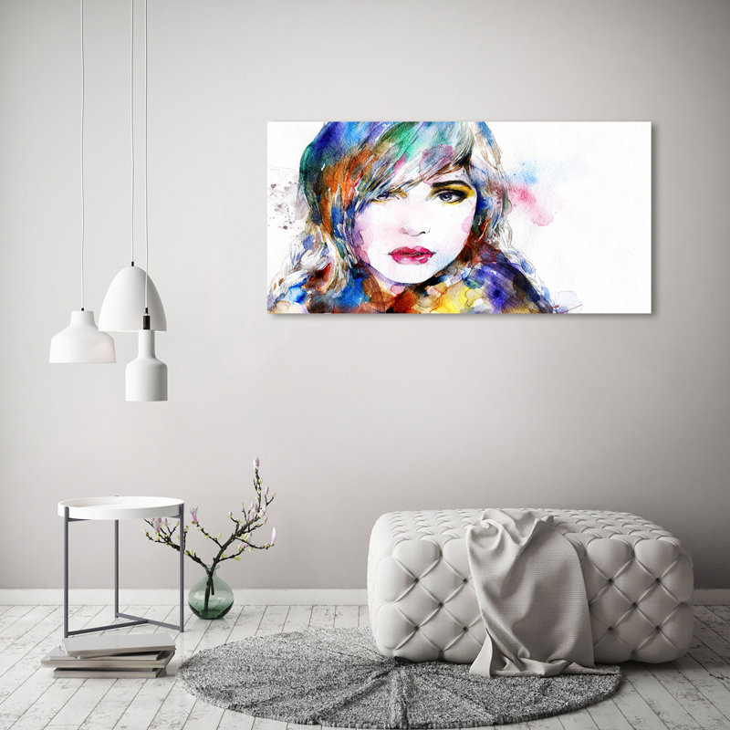 The Face Of A Woman - Wrapped Canvas Print, 60cm H x 120cm W