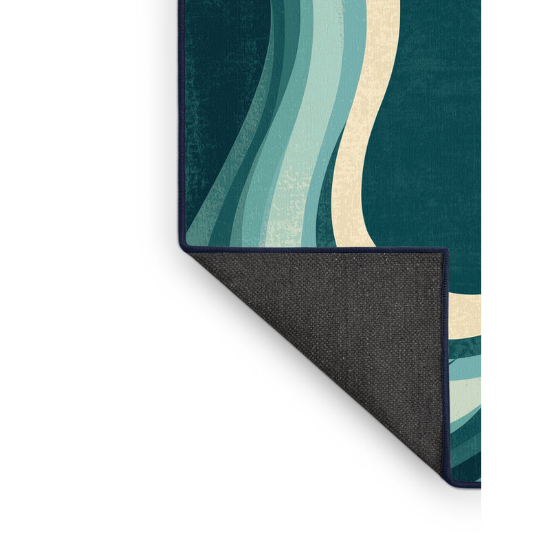 Tapis bleu doux et moelleux Olivet, 2x5