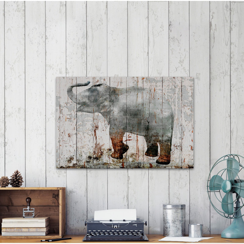 Elephant by Irena Orlov - Wrapped Canvas Print, 25cm H x 38cm W x 3.81cm D