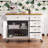 K&K 52'' Kitchen Island With Drop Leaf-805373038
