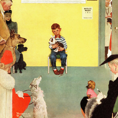 " At The Vets " by Norman Rockwell
