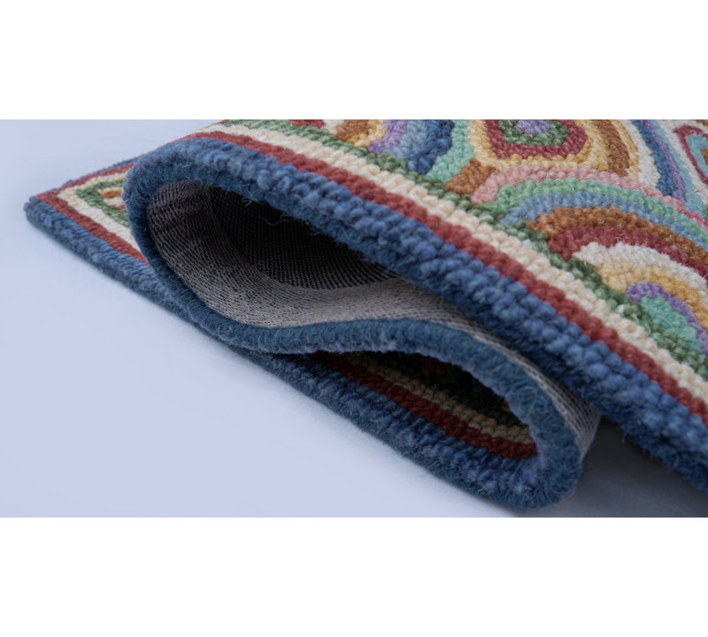 Rainbows Hand-Tufted Wool Area Rug, Runner 2'6" x 8'
