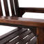 Chaise berçante intérieure / extérieure brune surdimensionnée, dossier haut, large, véranda en bois de sapin surdimensionné, assise, utilisation, chaise berçante très lisse-1533701809