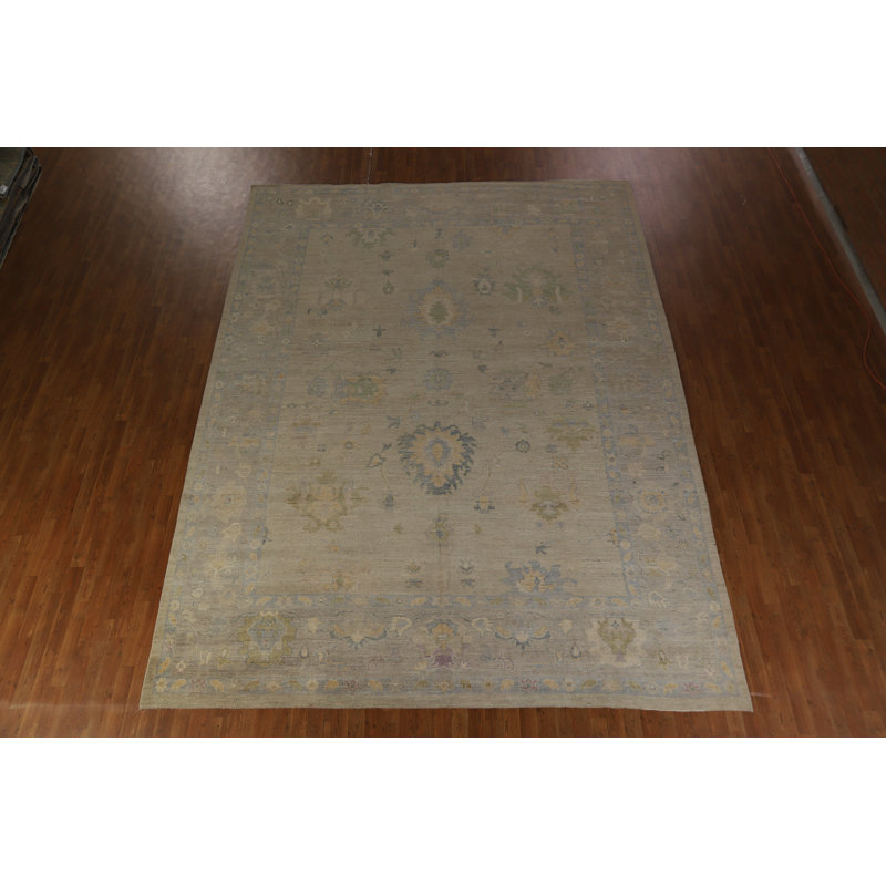 Vegetable Dye Oushak Turkish Large Rug 10x13