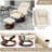 Leather Heated Massage Recliner Chair with Ottoman-1545968109