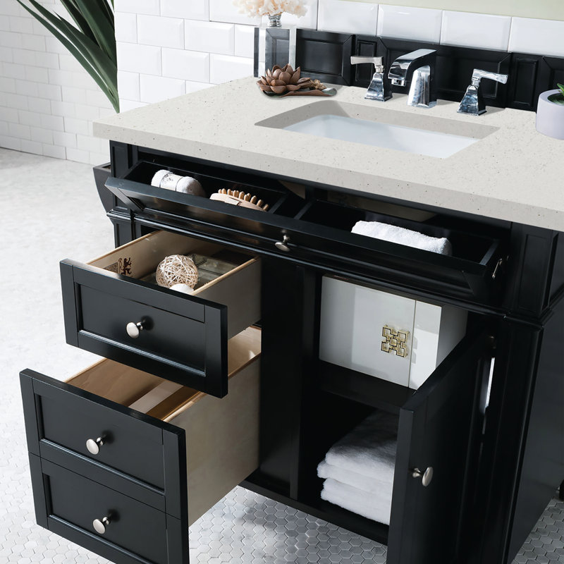 Brittany 36'' W Single Vanity, Black Onyx, Lime Delight, 8" Widespread