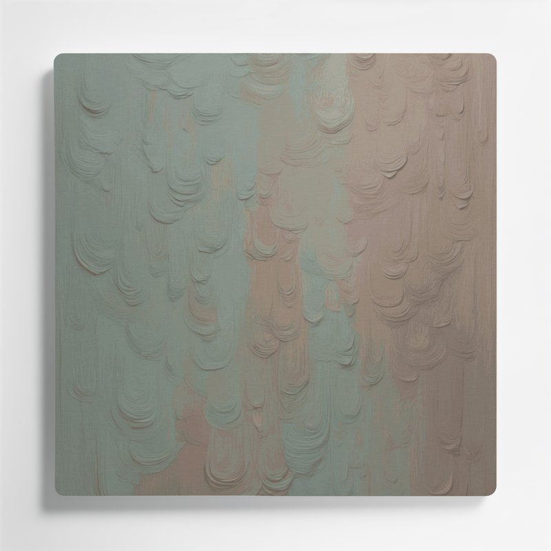 Abstract Colour Field 24 Grey Metal Wall Art, 12" H x 12" W