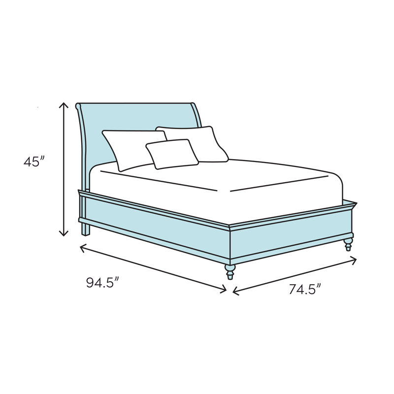 Lit plateforme Sarah, Cerisier naturel, Très grand