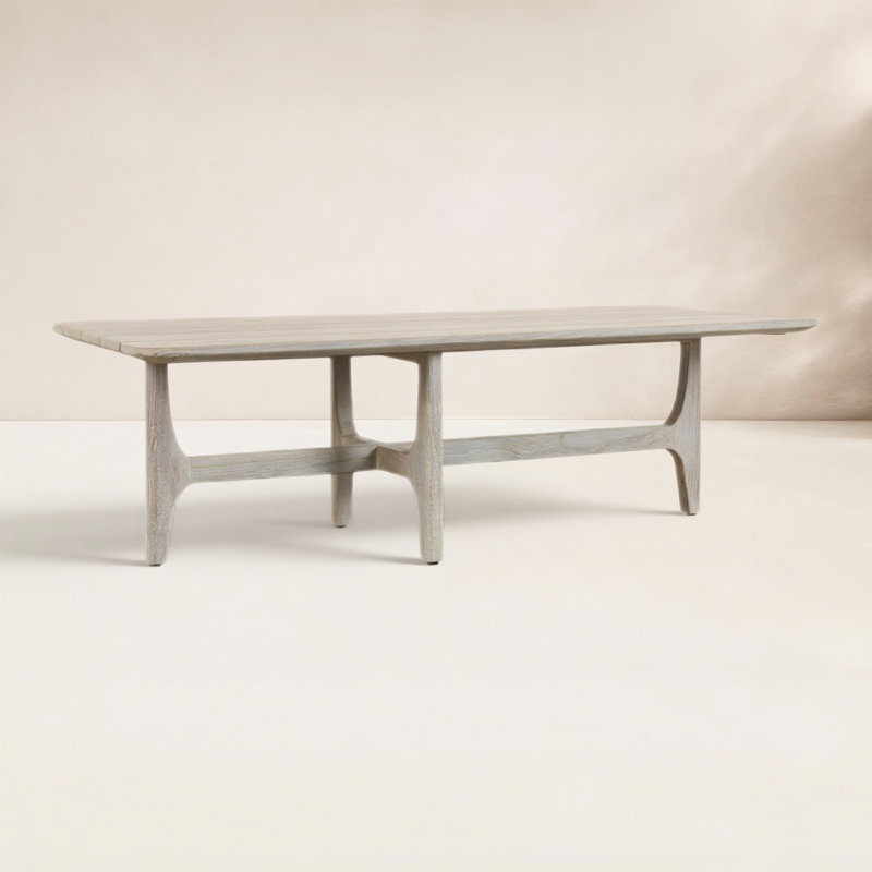 Dawn 55" Outdoor Coffee Table, Gray Matte