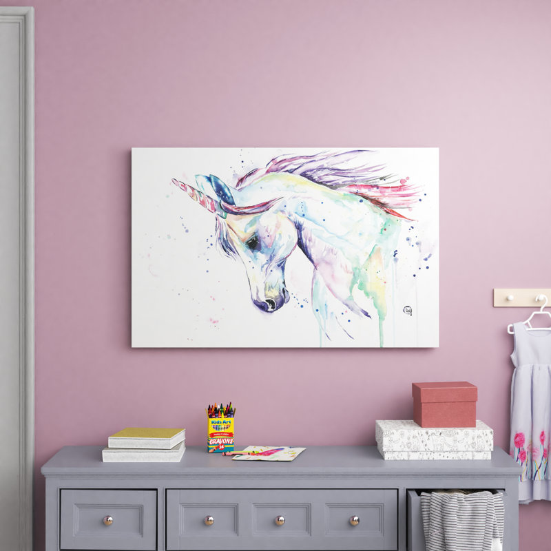Kenzie's Unicorn by Lisa Whitehouse - Wrapped Canvas Painting, 101.6 cm H x 66.04 cm W x 1.91 cm D