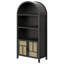 Armoire de rangement arquée avec portes en rotin