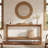 63-Inch Solid Wood Console Table with Storage, 2-tier Farmhouse  Entryway Table for Hallway