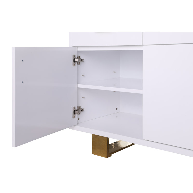 Woolum 72'' Sideboard, Gold/White