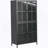Premium Storage Cabinet With Tempered Glass Doors, Adjustable Shelves For Versatile Home And Office Use