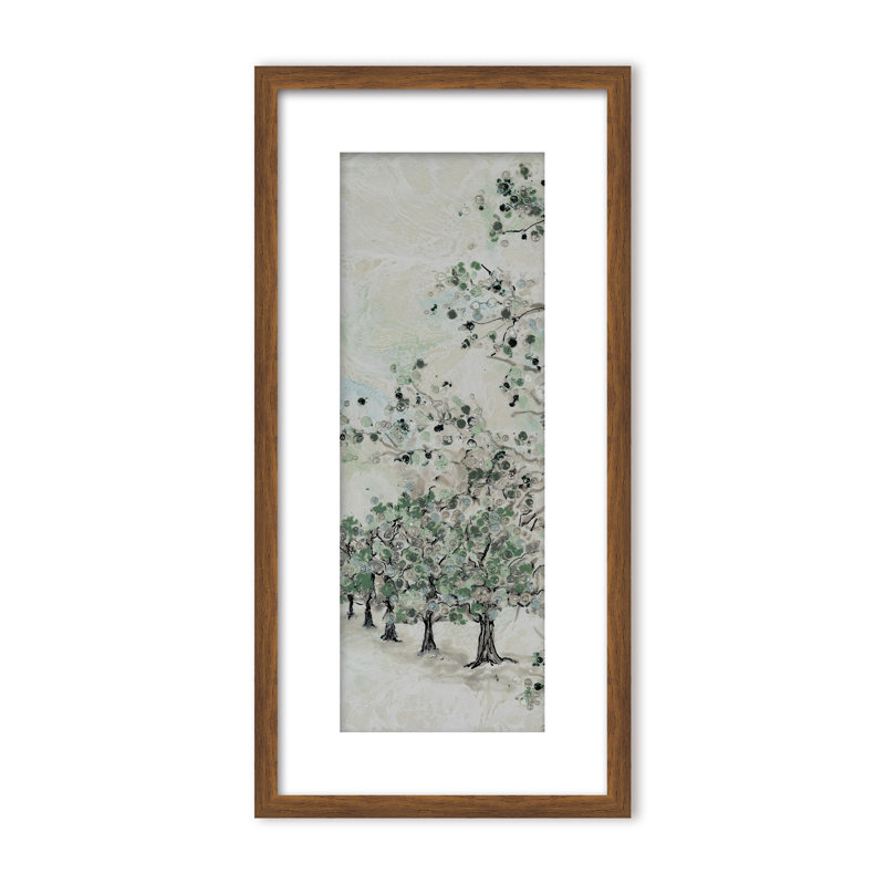 Nature Inspired "Budding Spring" Canvas Wall Art By , 16" H x 8" W x 1.125" D, Black, Framed Print