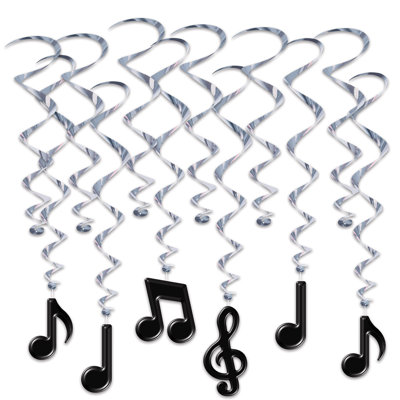 Musical Notes Whirls - Pack of 6