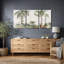 «Soft Neutral Tropical Palms and Botanical Greenery», reproduction d'art sur toile encadrée 3 pièces.-603496771-603496774