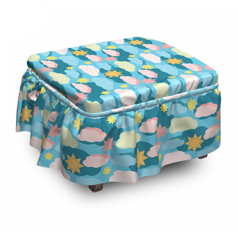 Housse pour repose-pieds suns clouds