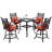 Arkayla 4-Person 5-Piece Metal Swivel Bar Height Patio Dining Set-111003605