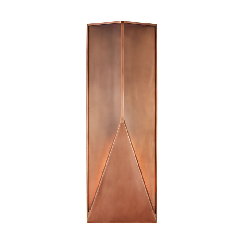 Punto LED Outdoor Wall Lantern, Natural Copper, 38" H x 4.7" W x 13.5" D