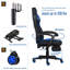 Fauteuil d'ordinateur ergonomique pour adultes à dossier haut avec repose-pieds et soutien lombaire-53046269