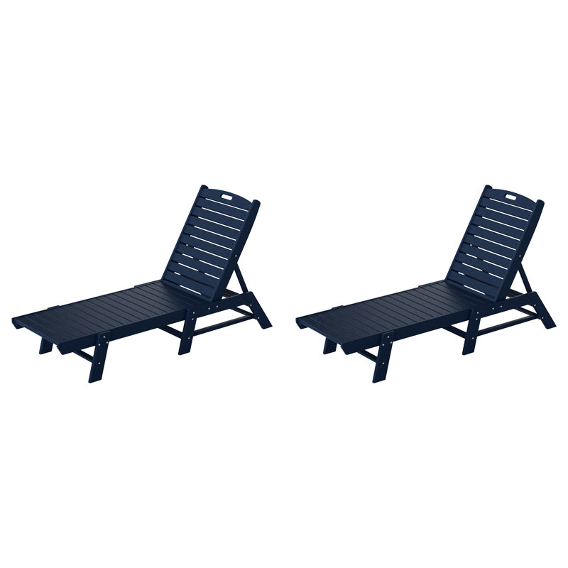 Laguna Outdoor Chaise Lounge Set, Navy Blue