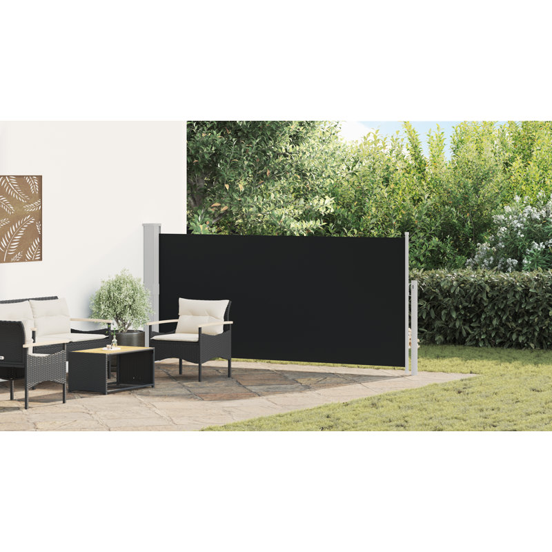Hanwell Manual Retraction Side Awning in Anthracite, 55.1" H x 118.1" W