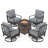 Emmaus 4-Person Swivel Sofa Chairs Seating Group with Fire Pit Table-110429571