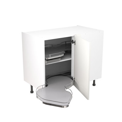 Kitchen Kit Flatpack Slab Matt Base Unit Blind Corner With Pull Out Left