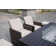 Rectangular 10 - Person Aluminum Fire Pit Table Dining Set with Cushions