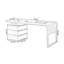 Bureau rectangulaire en bois manufacturé brun noisette-731561289-731561284