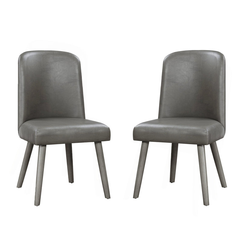Ensemble de 2 chaises d'appoint en polyuréthane avec siège et dossier rembourrés