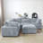 6 - Piece Upholstered Sectional With Ottoman-346945286