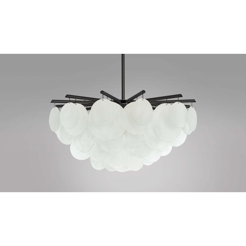 Nimbus 6 - Light Dimmable Tiered Chandelier, Bronze