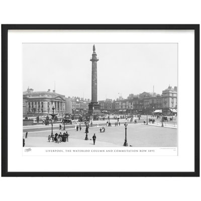 Liverpool, the Waterloo Column and Commutation Row 1895 1 Piece Single Picture Frame Wall Art