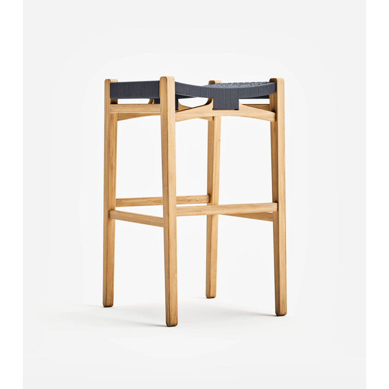Tabouret de bar sans dossier Chontales, 30", Gris anthracite