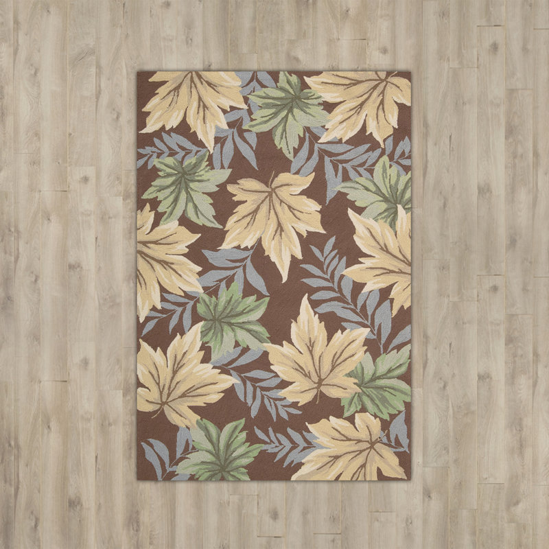 Ely Floral Indoor / Outdoor Rug, Rectangle 5' x 7'6"