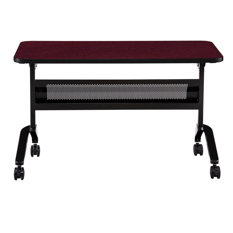 Table de formation Flip-N-Go rectangulaire, LPL, Acajou royal, Argent argent, H 29 po x L 48 po x l 24 po