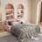 73.2" Queen Pull Out Sofa Bed,3-In-1 Convertible Sleeper Sofa,Multi-Functional Velvet Loveseat Bed,Pink(Old Sku:W1885P163514/W1885S00052)-1532791167